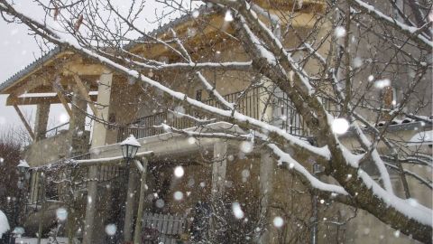 Gîte de groupe Ardèche, sous la neige 2017